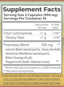 Mood formula nutrition facts.